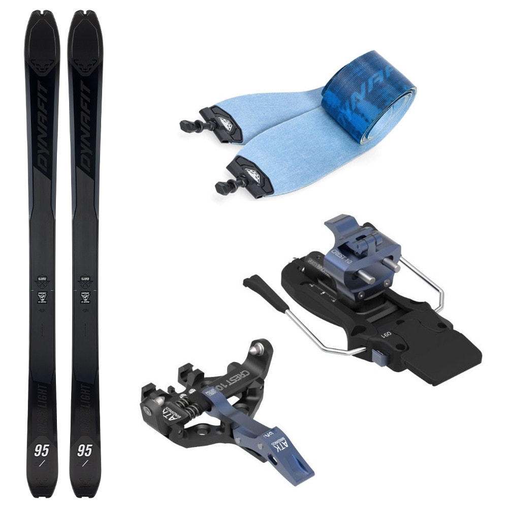Skialpový set DYNAFIT Blacklight 95 s pásmi Blacklight 95 Skin a viazaním ATK Crest 10 - Skialp sety -Unisex - 1