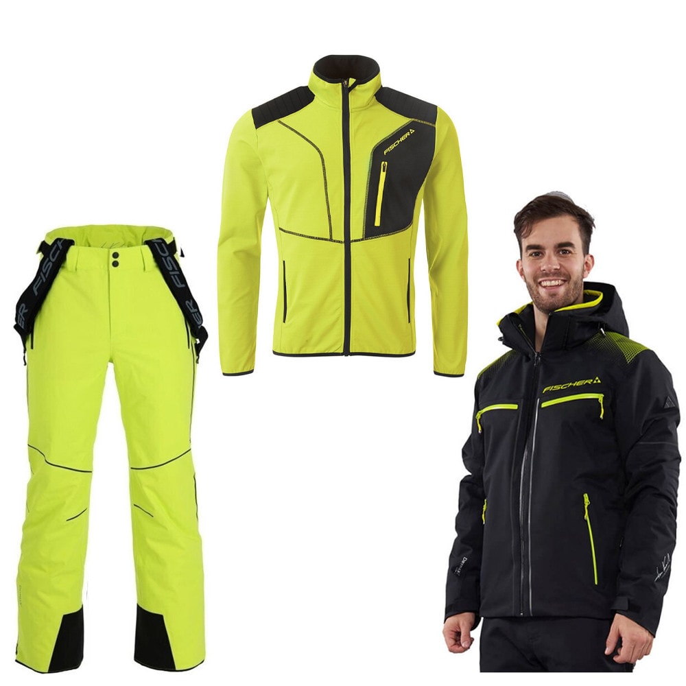 Lyžiarsky komplet FISCHER Hans Knauss RC4 & Sellrain Black/Yellow - SETY - Lyžiarske oblečenie - 1