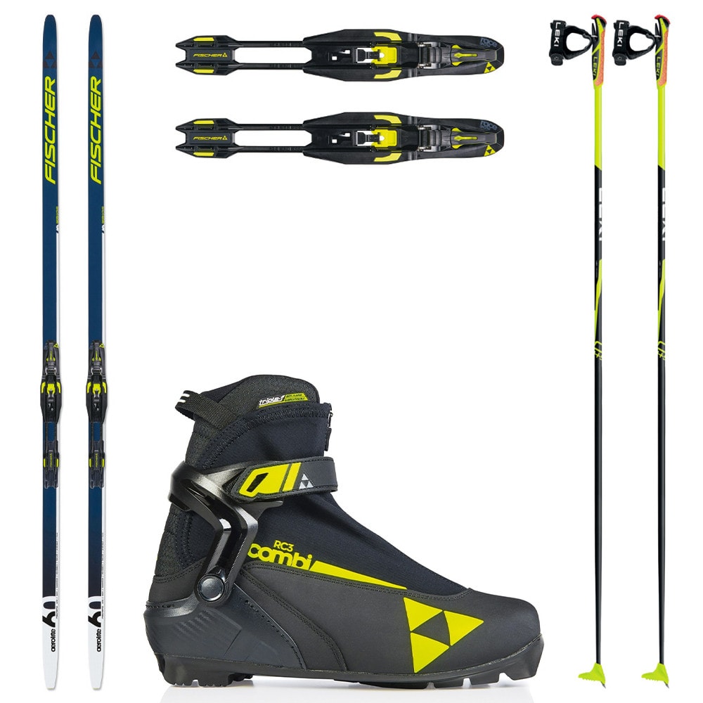 Bežkový set FISCHER Aerolite Skate 60 s viazaním NNN + Topánky FISCHER RC3 Combi + Palice - Pánske sety - 1