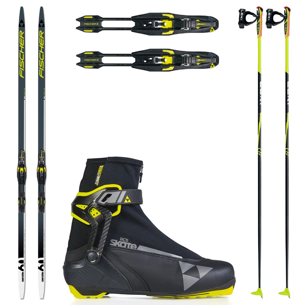 Bežkový set FISCHER Aerolite Combi 60 s viazaním NNN Combi + Topánky FISCHER RC5 Skate + Palice - Pánske sety - 1