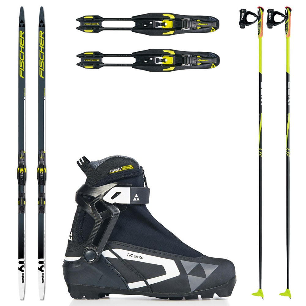 Bežkový set FISCHER Aerolite Combi 60 s viazaním NNN Combi + Topánky FISCHER RC Skate WS + Palice - Dámske sety - 1