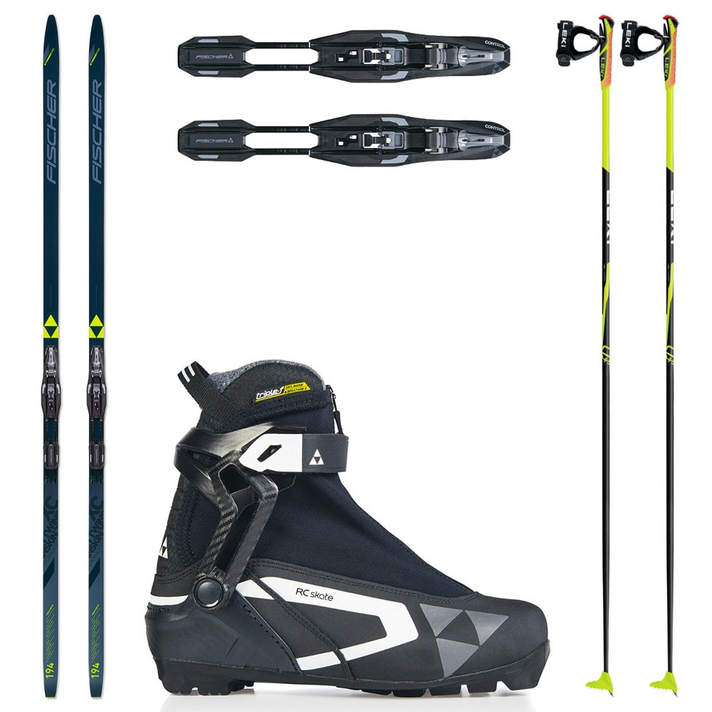 Bežkový set FISCHER Twin Skin Power EF Stiff so stúpacím pásom a viazaním NNN + Topánky FISCHER RC Skate WS + Palice - Dámske sety - 1