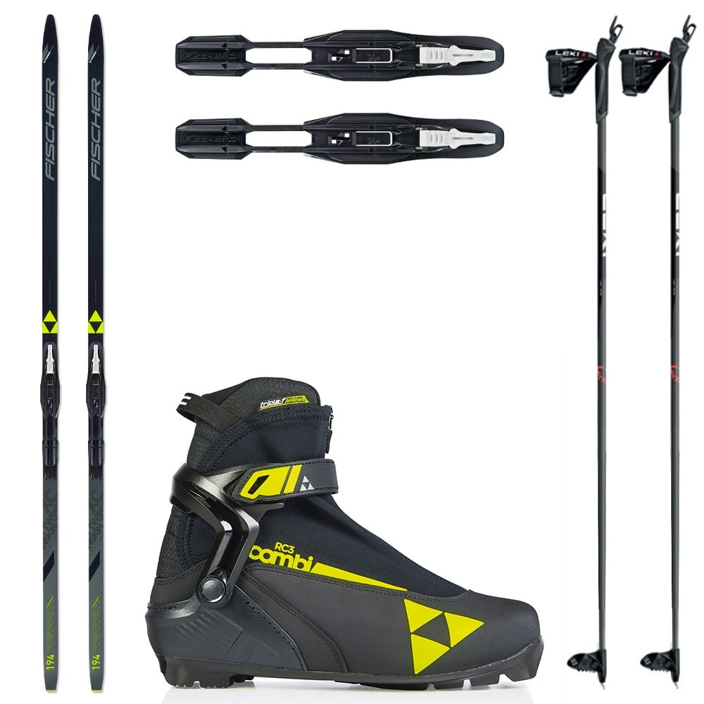 Bežkový set FISCHER Twin Skin Sport EF so stúpacím pásom a viazaním NNN + Topánky FISCHER RC3 Combi + Palice - Pánske sety - 1