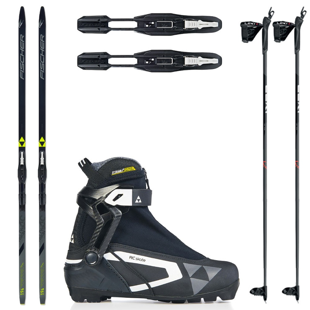 Bežkový set FISCHER Twin Skin Sport EF so stúpacím pásom a viazaním NNN + Topánky FISCHER RC Skate WS + Palice - Dámske sety - 1