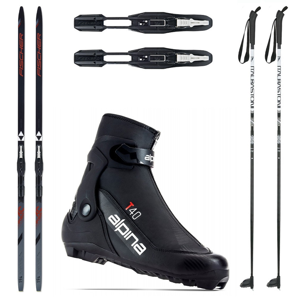 Bežkový set FISCHER Sports Crown EF s viazaním NNN + Topánky ALPINA T40 Plus + Palice - Pánske sety - 1