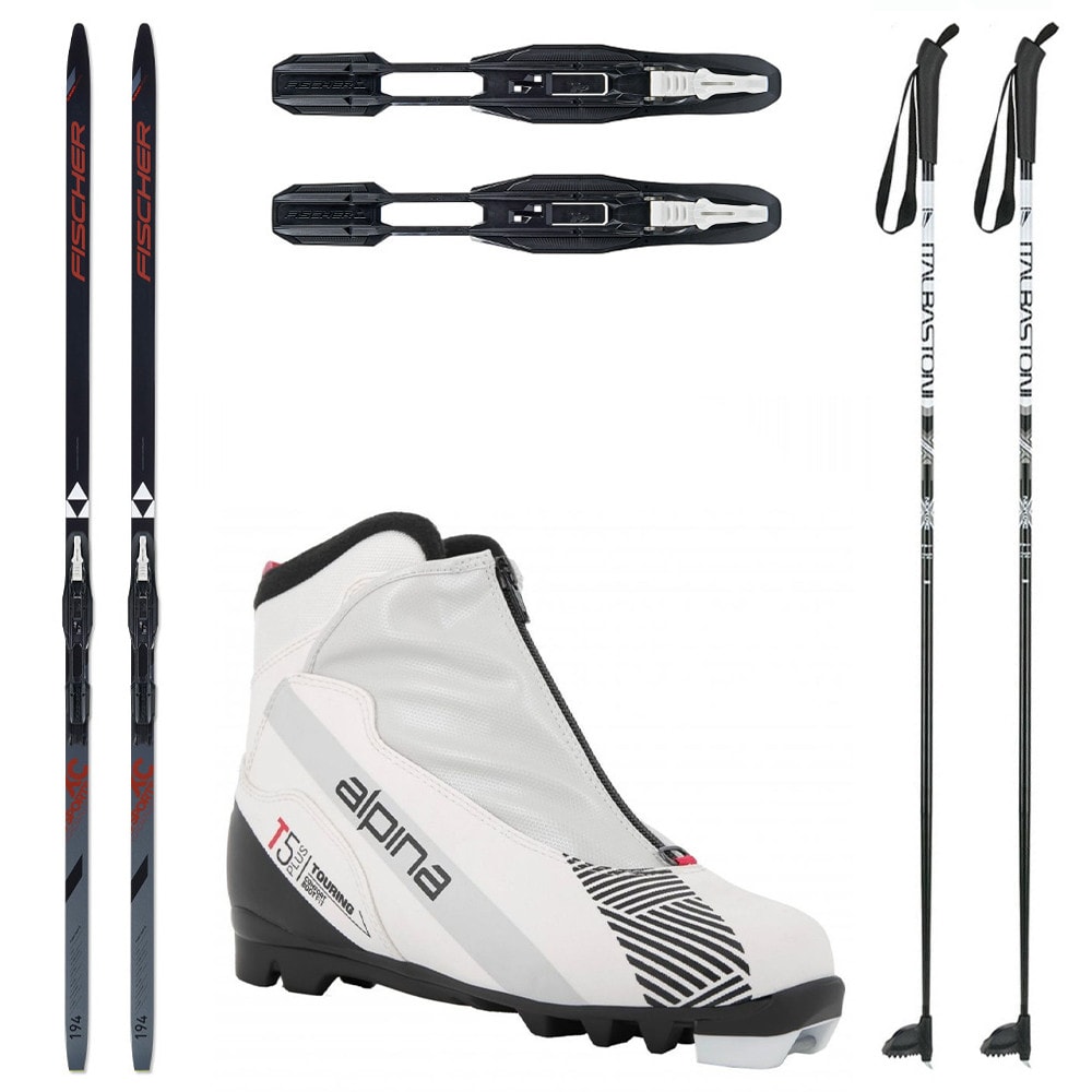 Bežkový set FISCHER Sports Crown EF s viazaním NNN + Topánky ALPINA T5 Plus Eve + Palice - Dámske sety - 1