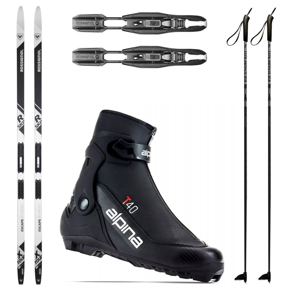 Bežkový set ROSSIGNOL X-Tour Escape R-Skin IFP s viazaním + topánky Alpina T40 + palice - Pánske sety - 1