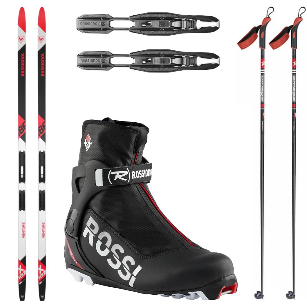 Bežkový set ROSSIGNOL X-Tour Venture Waxless s viazaním + topánky ROSSIGNOL X-6 SC + palice - Dámske sety - 1