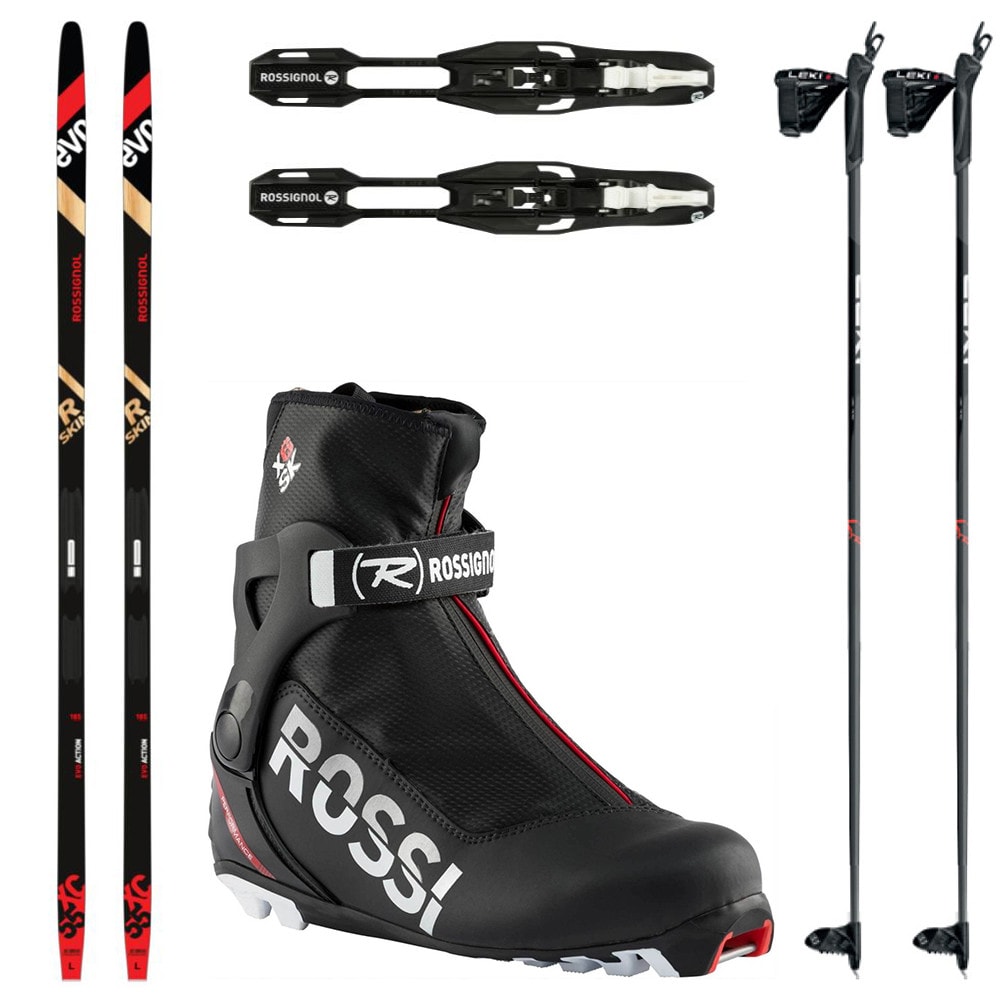 Bežkový set ROSSIGNOL Evo XC 55 R-Skin s viazaním + topánky ROSSIGNOL X-6 SC + palice - Pánske sety - 1