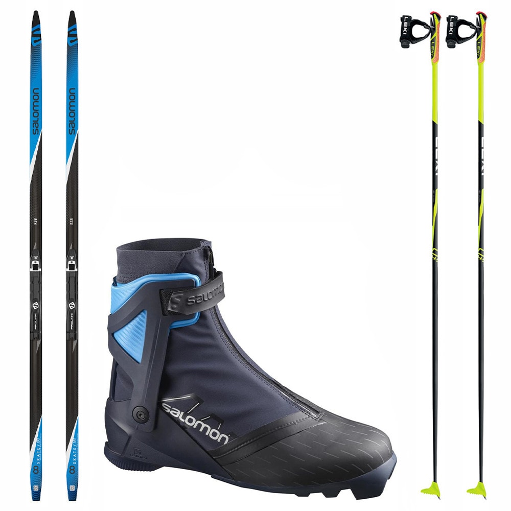 Bežecký set SALOMON RS8 X-Stiff PM Prolink Pro s viazaním - NNN + Obuv SALOMON RS10 Nocturne Prolink + Palice - Pánske sety - 1