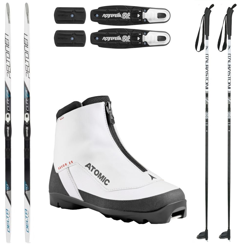 Dámsky bežkový set PELTONEN Delta s viazaním + obuv Atomic + palice - Dámske sety - 1