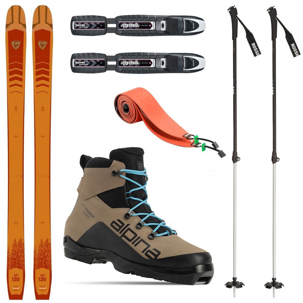 Backcountry set ROSSIGNOL XP 120 Positrack so stúpacími pásmi + viazanie + obuv Alpina Tourer + palice - Backcountry sety - 1