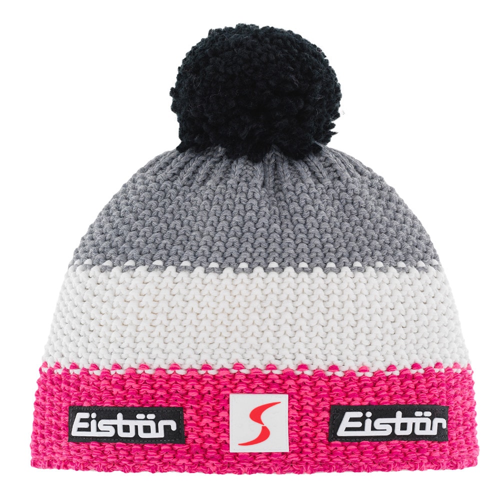 Zimná čiapka EISBÄR Star Pompon MÜ SP Kids Grey/White/Pink - Zimné čiapky - 1