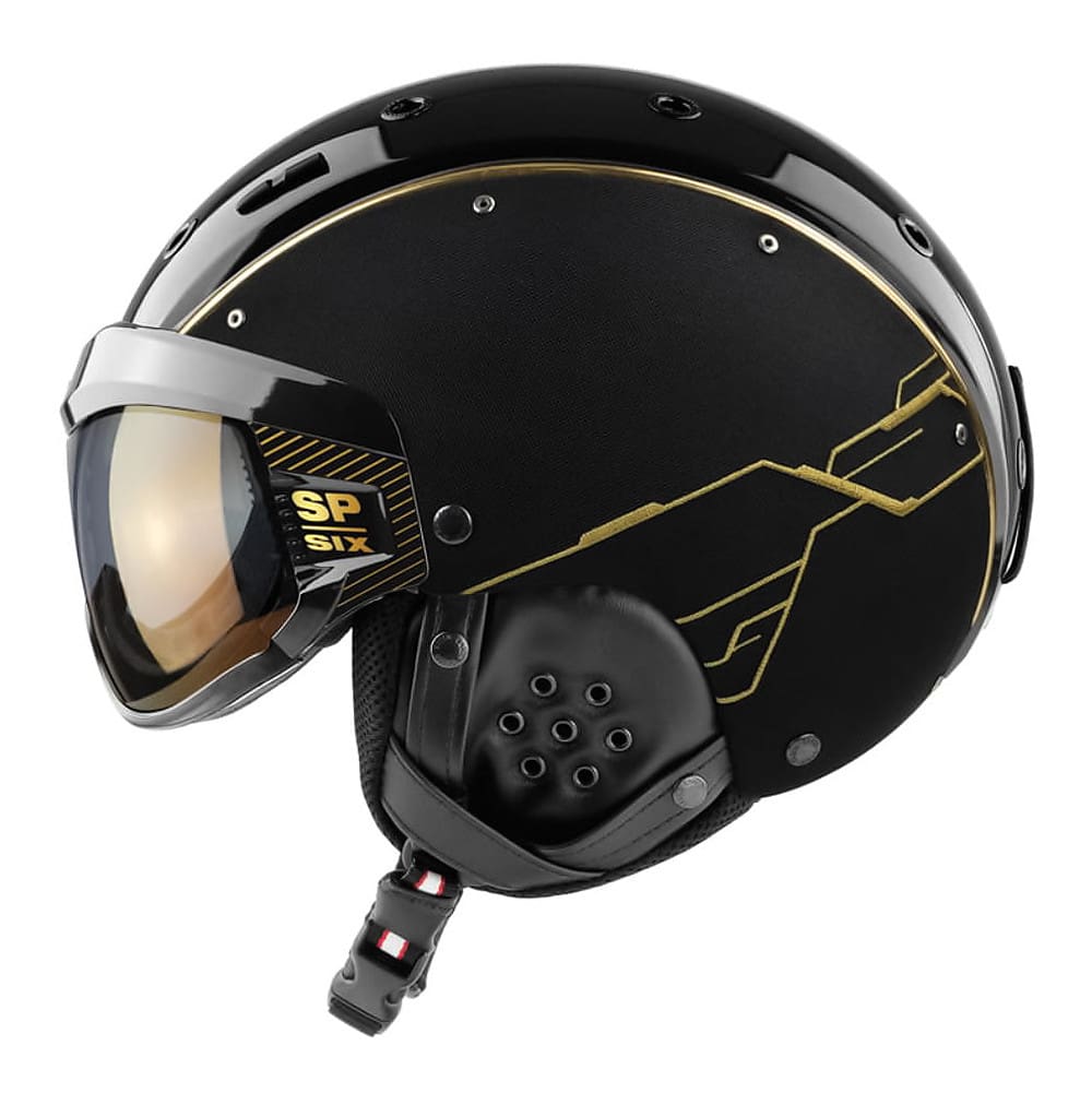 Lyžiarska prilba CASCO SP-6 Visor Limited Circuit Gold/Black s fotochromatickým výzorom - Prilby s priezorom - 1