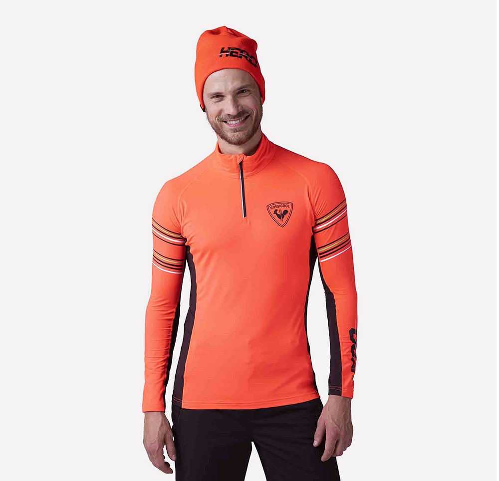 Termo tričko ROSSIGNOL Classique Hero 1/2 Zip Neon Red - Športové termoprádlo - 1