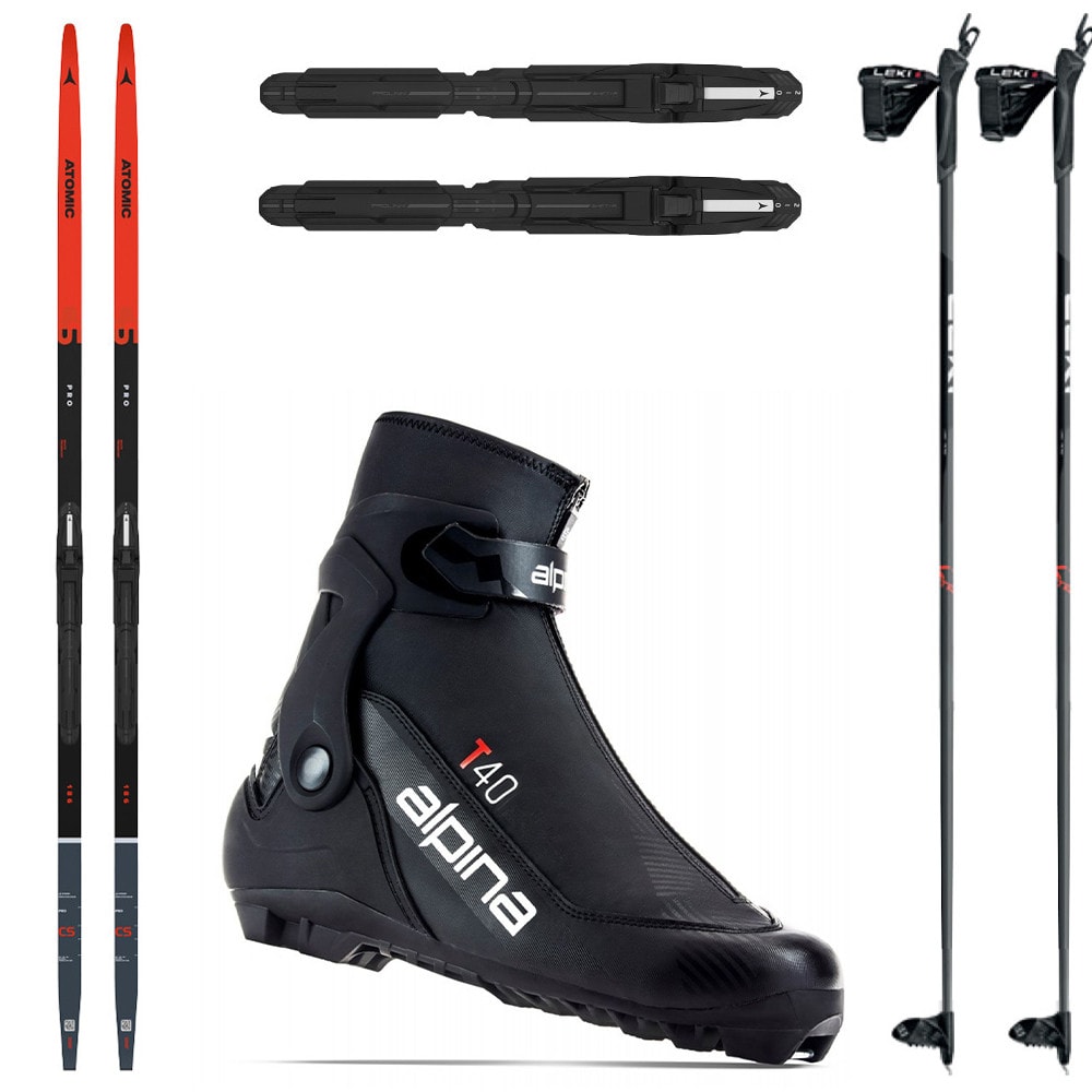 Kombi bežkový set ATOMIC Pro CS s viazaním NNN + Obuv ALPINA T40 Plus + Palice - Pánske sety - 1