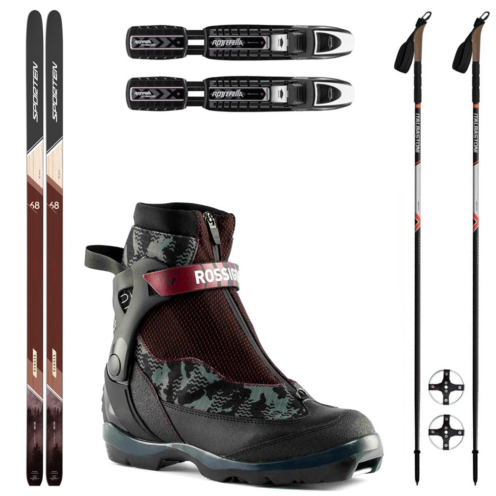 Bežkový set SPORTEN Ranger MgE s viazaním BC NNN + topánky Rossignol + palice - Backcountry sety - 1