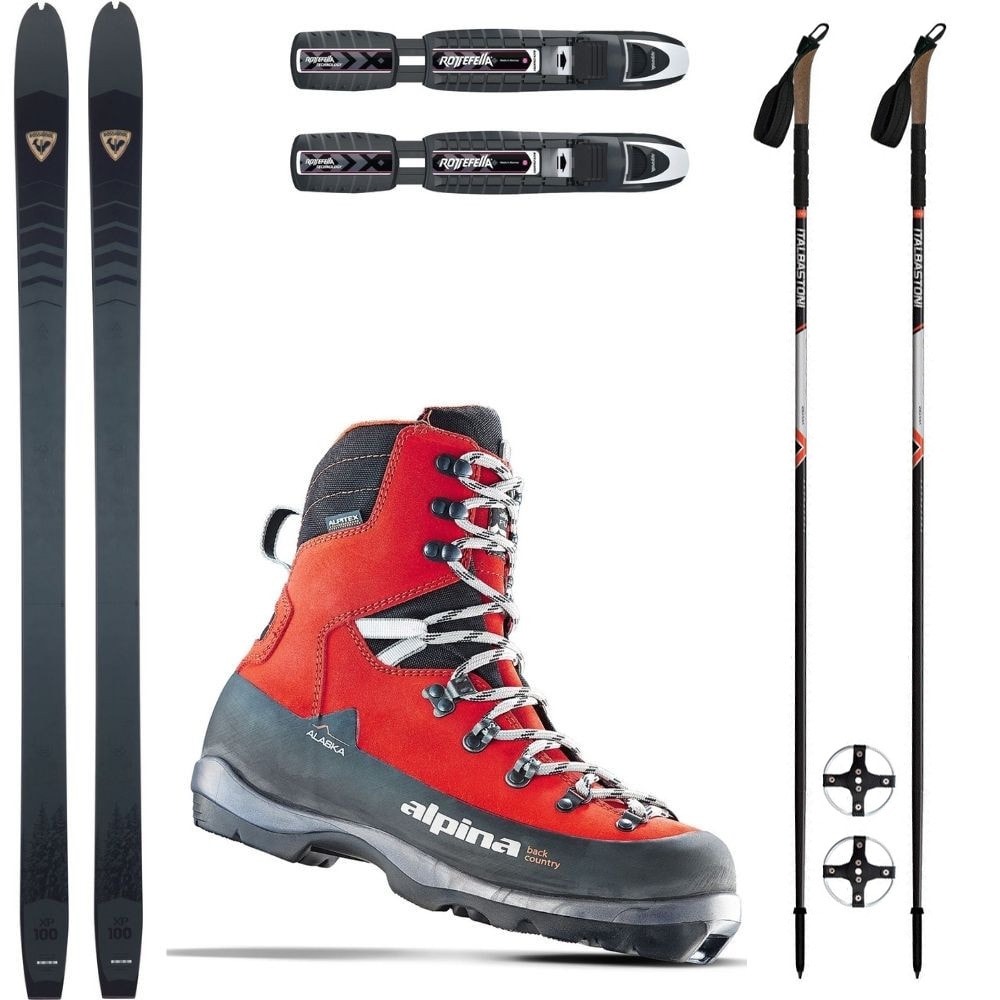 Backcountry set ROSSIGNOL XP 100 Positrack + viazanie + topánky Alaska + palice - Backcountry sety - 1