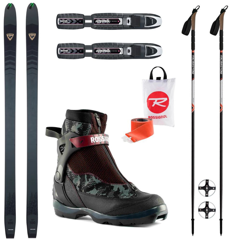 Backcountry set ROSSIGNOL XP 100 Positrack so stúpacími pásmi + viazanie + topánky Rossignol + palice - Backcountry sety - 1