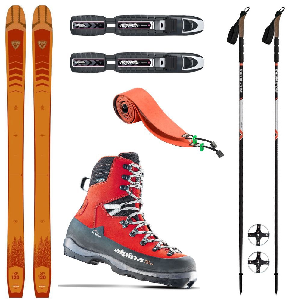 Backcountry set ROSSIGNOL XP 120 Positrack so stúpacími pásmi + viazanie + obuv Alpina Alaska + palice - Backcountry sety - 1