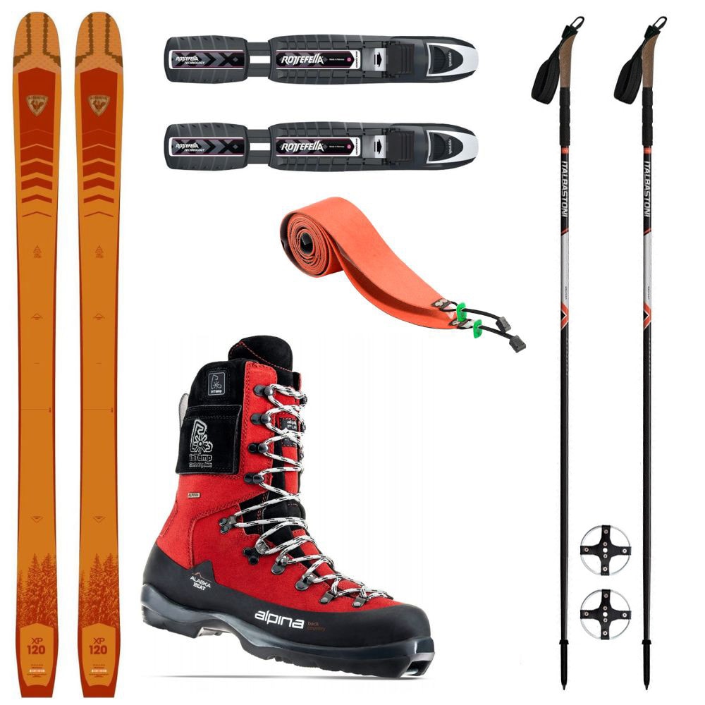 Backcountry set ROSSIGNOL XP 120 Positrack so stúpacími pásmi + viazanie + obuv Alpina + palice - Backcountry sety - 1