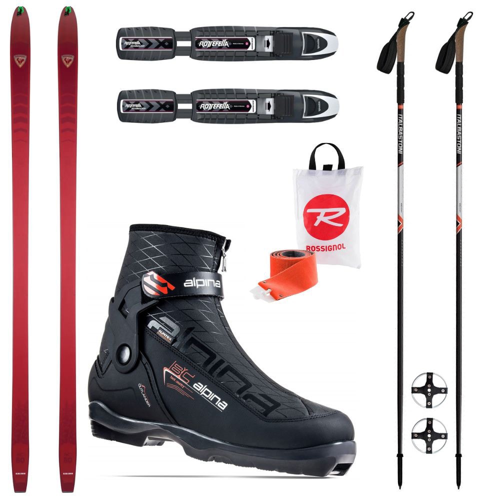 Backcountry set ROSSIGNOL BC 80 Positrack so stúpacími pásmi + viazanie + topánky Alpina + palice - Backcountry sety - 1