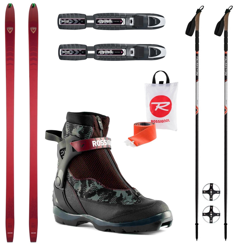 Backcountry set ROSSIGNOL BC 80 Positrack so stúpacími pásmi + viazanie + topánky Rossignol + palice - Backcountry sety - 1