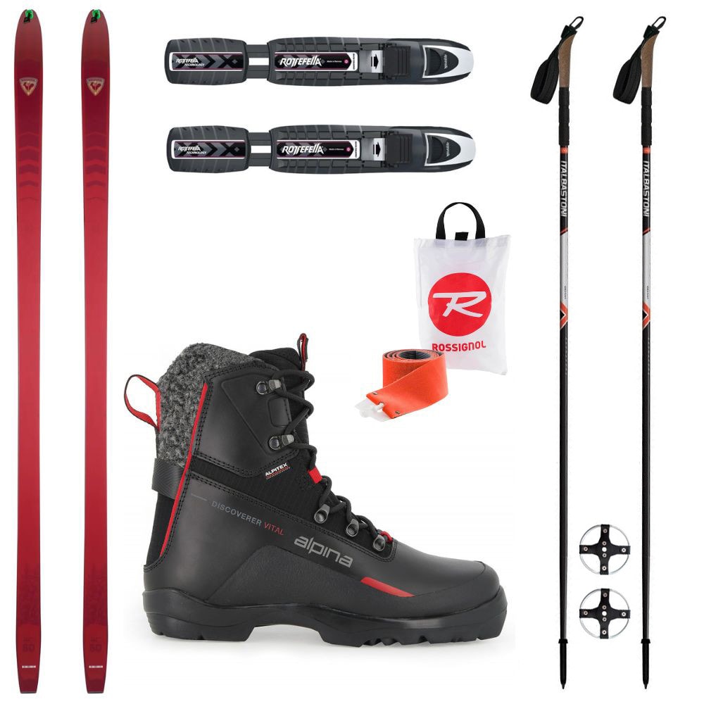 Backcountry set ROSSIGNOL BC 80 Positrack so stúpacími pásmi + viazanie + topánky Alpina Discoverer + palice - Backcountry sety - 1