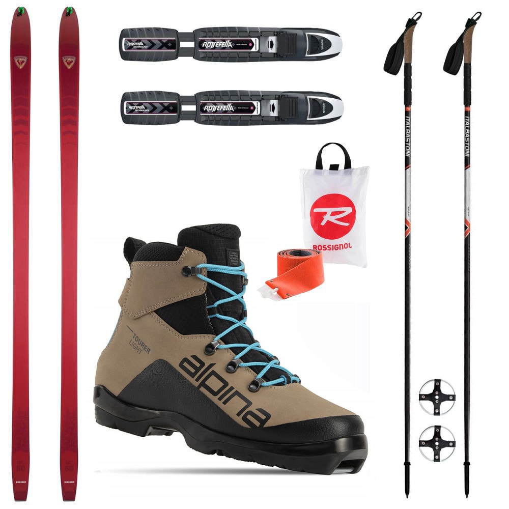 Backcountry set ROSSIGNOL BC 80 Positrack so stúpacími pásmi + viazanie + topánky Alpina Tourer + palice - Backcountry sety - 1