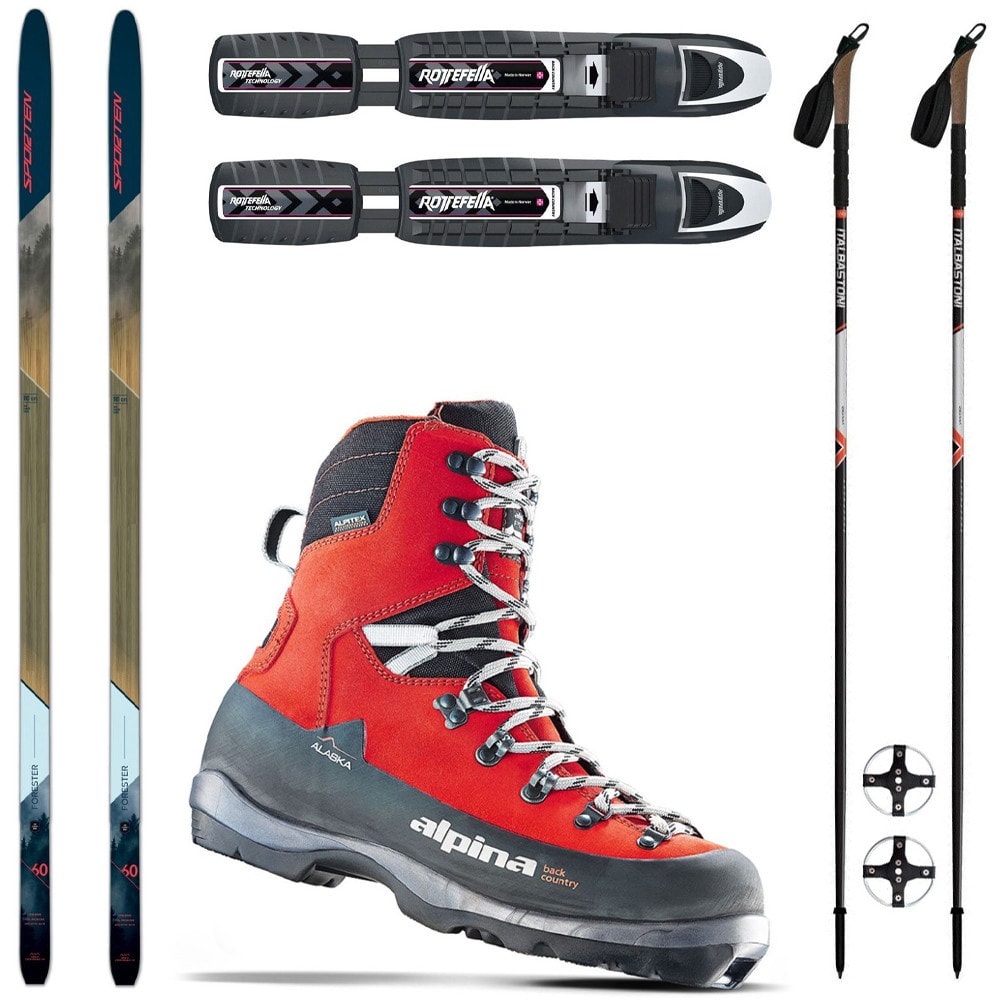 Backcountry set SPORTEN Forester MgE s viazaním BC + topánky Alpina Alaska + palica - Backcountry sety - 1