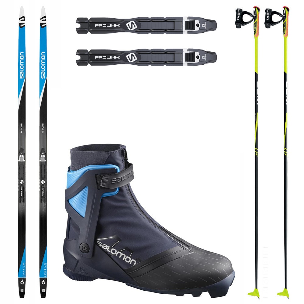 Bežecký set SALOMON R6 Combi PM Prolink Pro s viazaním NNN + Obuv SALOMON RS10 Nocturne Prolink + Palice - Pánske sety - 1