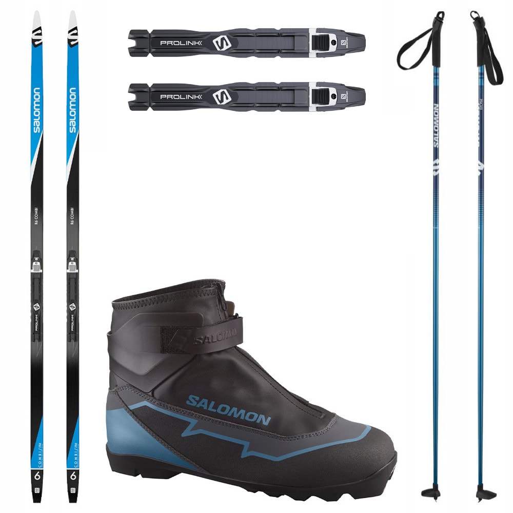 Bežecký set SALOMON R6 Combi PM Prolink Pro s viazaním NNN + Obuv SALOMON Escape Plus + Palice - Pánske sety - 1