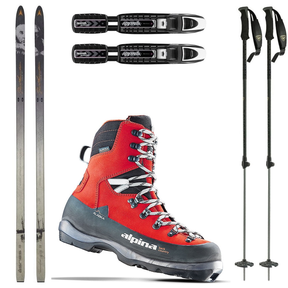 Backcountry set ASNES Amundsen Fram WL so stúpacím pásom + viazanie + obuv ALPINA Alaska BC + palice - Backcountry sety - 1