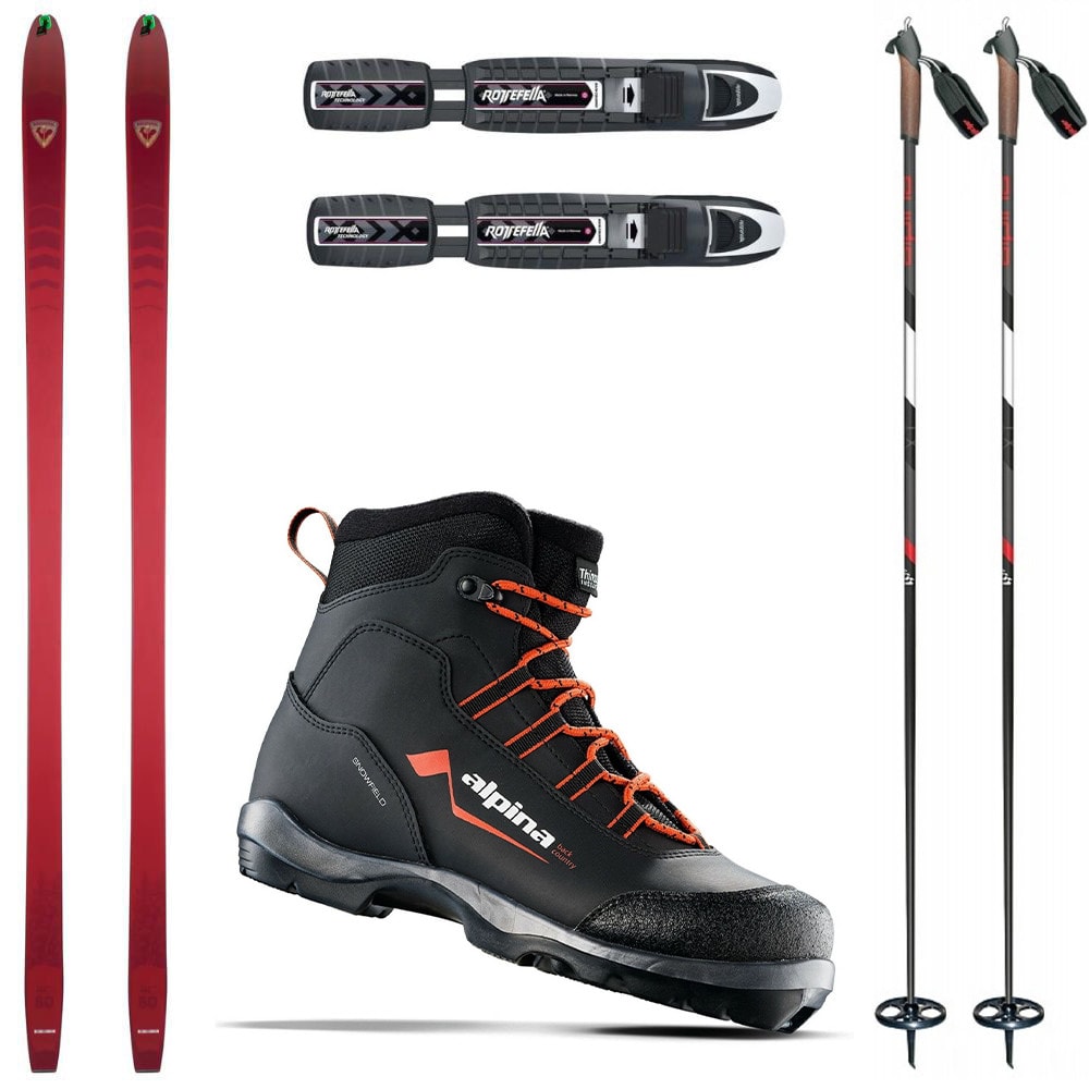 Backcountry set ROSSIGNOL BC 80 Positrack s viazaním BC NNN + obuv ALPINA Snowfield BC + palice - Backcountry sety - 1