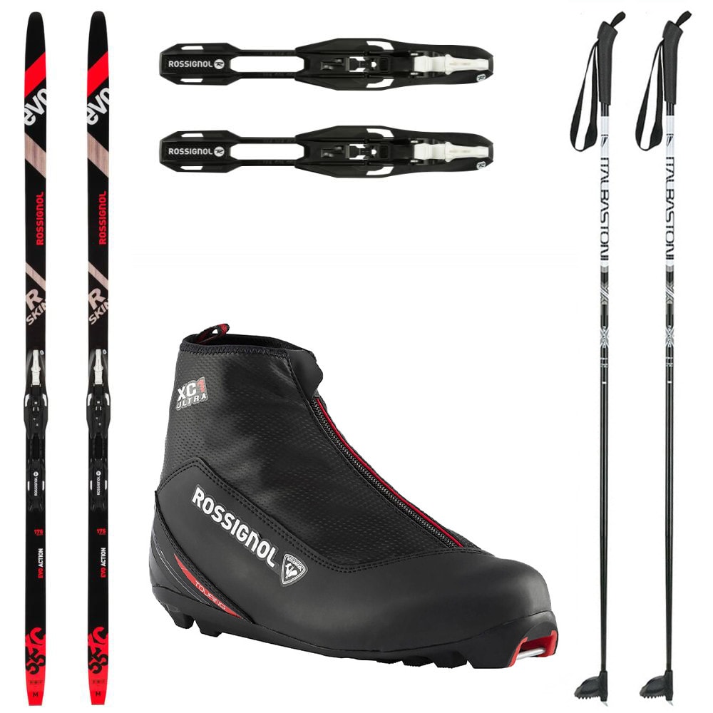 Bežkový set ROSSIGNOL Evo XC 55 R-Skin s viazaním + obuv ROSSIGNOL XC-1 Ultra + palice - Pánske sety - 1