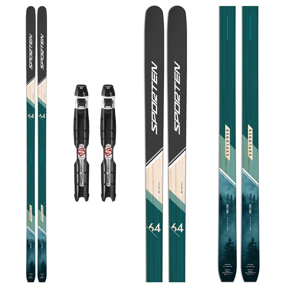 Backcountry bežky SPORTEN Explorer MgE 64 s viazaním SALOMON Prolink Auto - NNN - Backcountry sety - 1