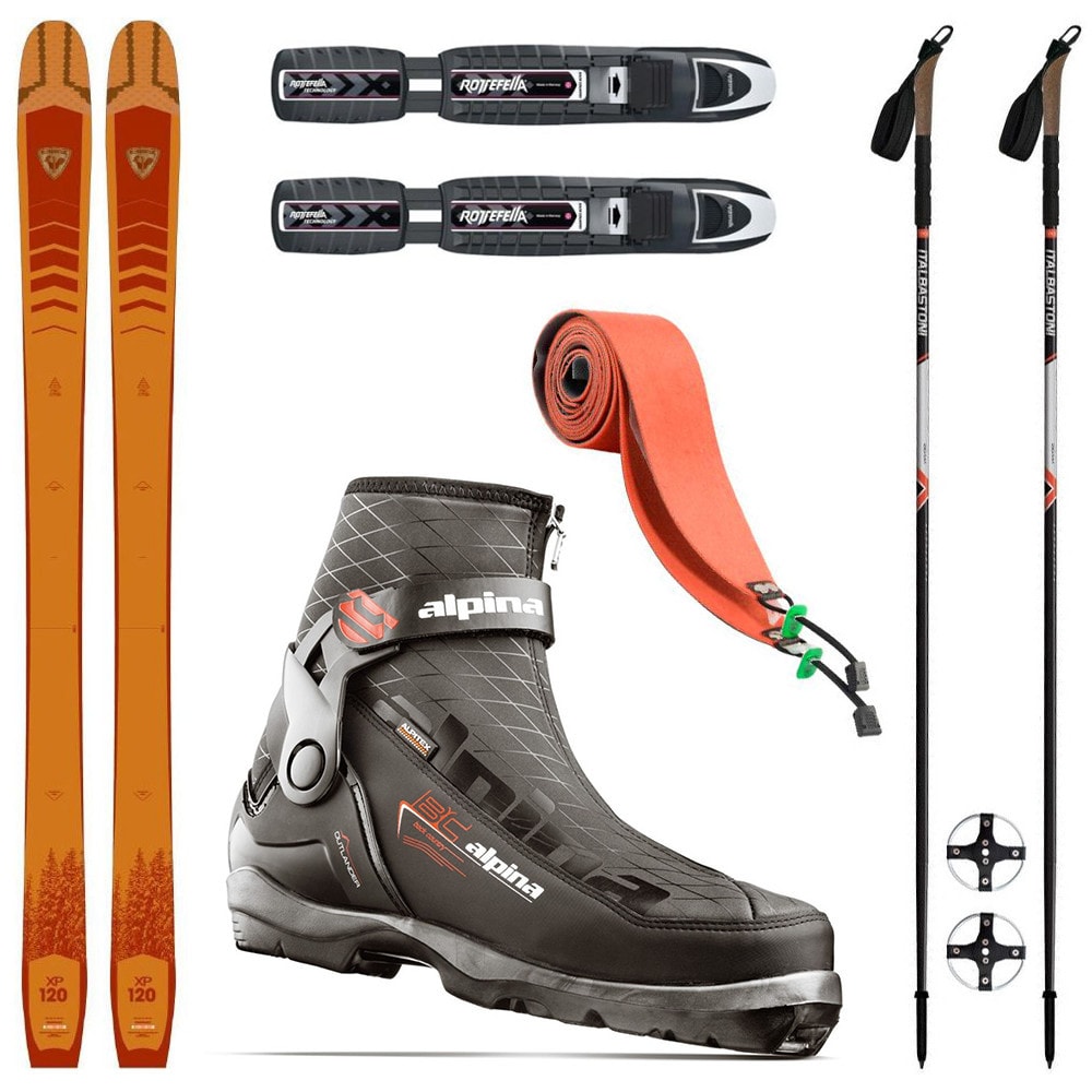 Backcountry set ROSSIGNOL XP 120 Positrack so stúpacími pásmi + viazanie + obuv ALPINA Outlander + palice - Backcountry sety - 1