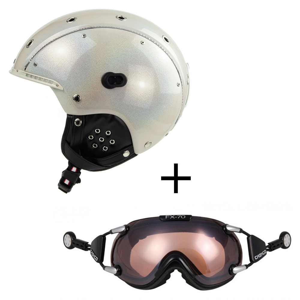 Lyžiarska prilba CASCO SP-3 Limited Warm Grey Chameleon & lyžiarske okuliare CASCO FX70 Vautron - Dámske prilby - 1
