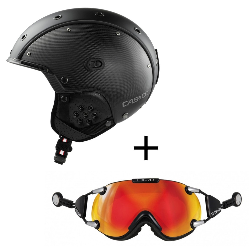 Lyžiarska prilba CASCO SP-3 Airwolf Structure & lyžiarske okuliare CASCO FX70 Carbonic - Pánske prilby - 1