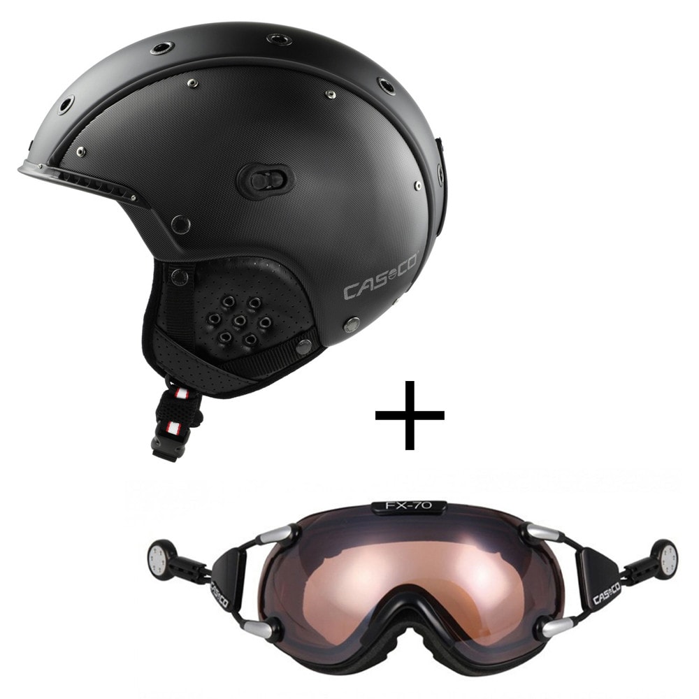 Lyžiarska prilba CASCO SP-3 Airwolf Structure & lyžiarske okuliare CASCO FX70 Vautron - Pánske prilby - 1