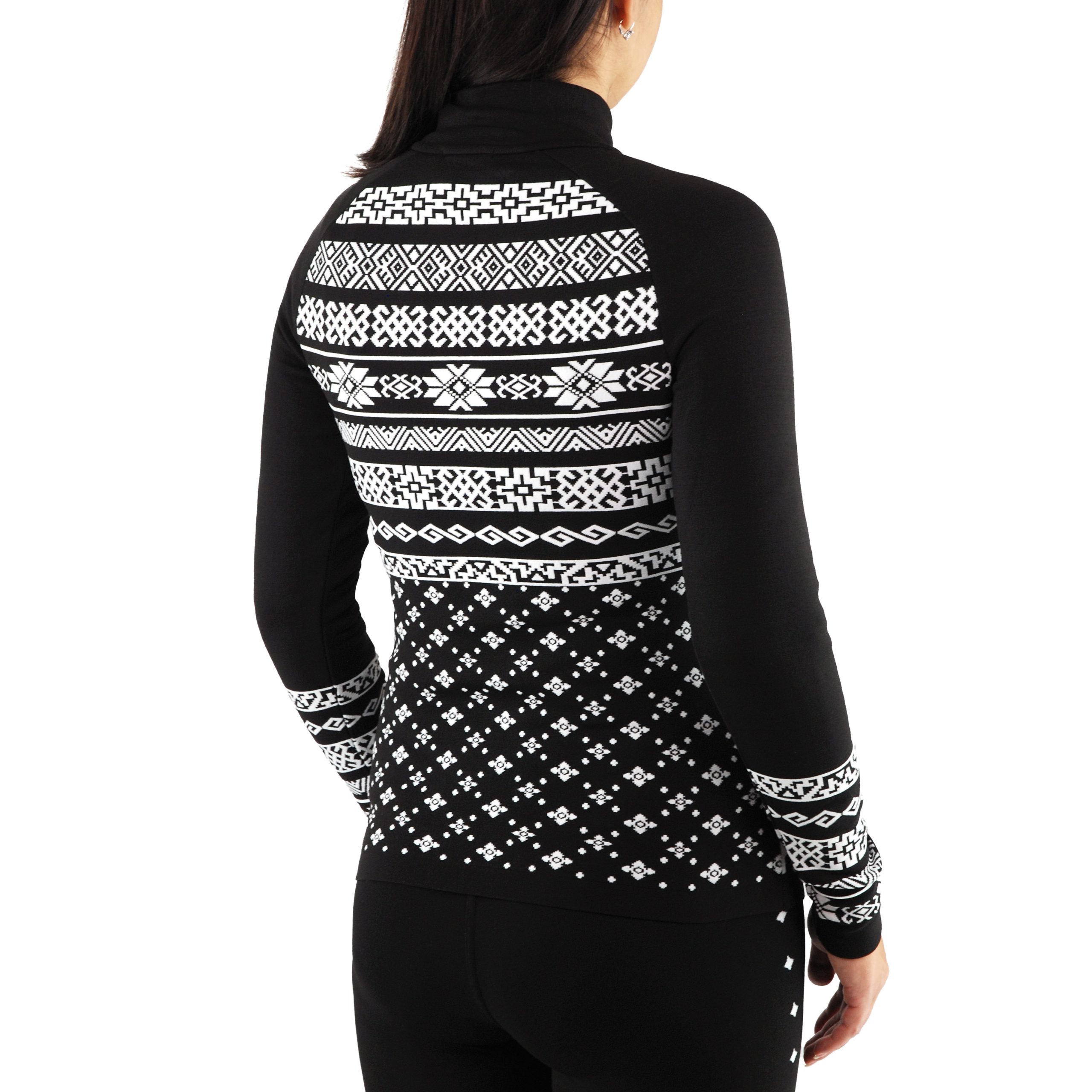 Rolák NEWLAND Lady T-Neck Black/Red - Mikiny bez kapucne - 2