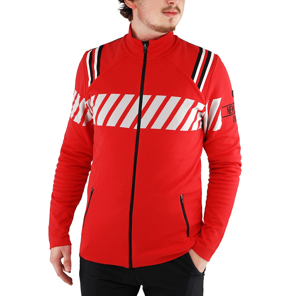 Sveter NEWLAND Man Full Zip Red/Black - Mikiny bez kapucne - 2
