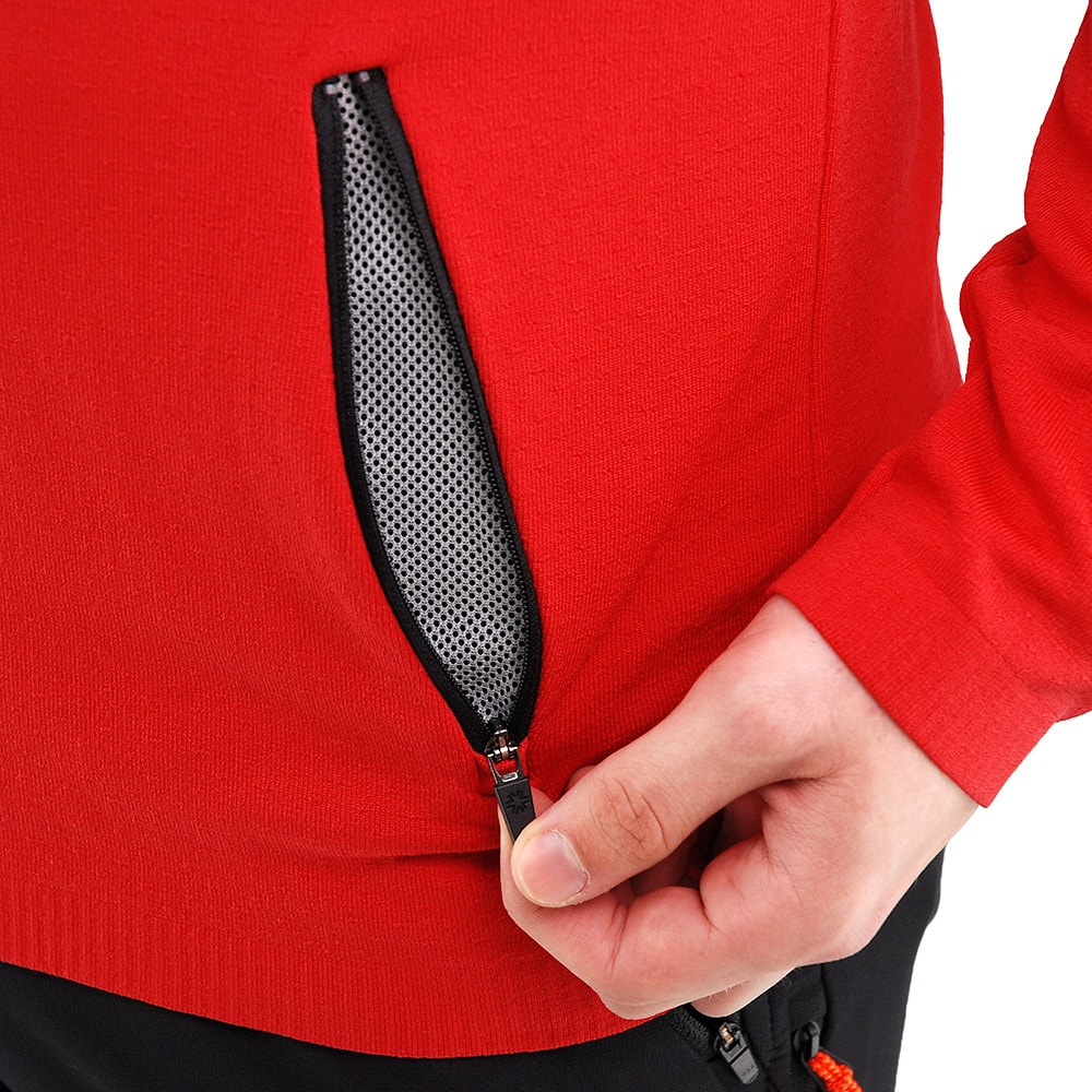 Sveter NEWLAND Man Full Zip Red/Black - Mikiny bez kapucne - 4