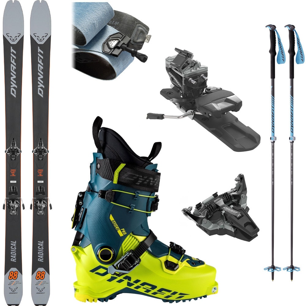 Skialpový set DYNAFIT Radical 88 Moon s viazaním Radical a pásmi + lyžiarky Dynafit Radical Pro + palice - Skialp sety -Unisex - 1