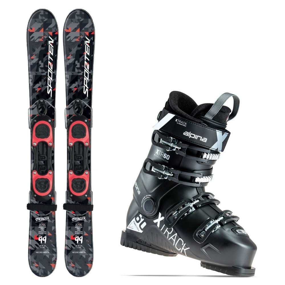 Lyžiasky set SPORTEN Stringer + lyžiarky Alpina - Krátke lyže - 1