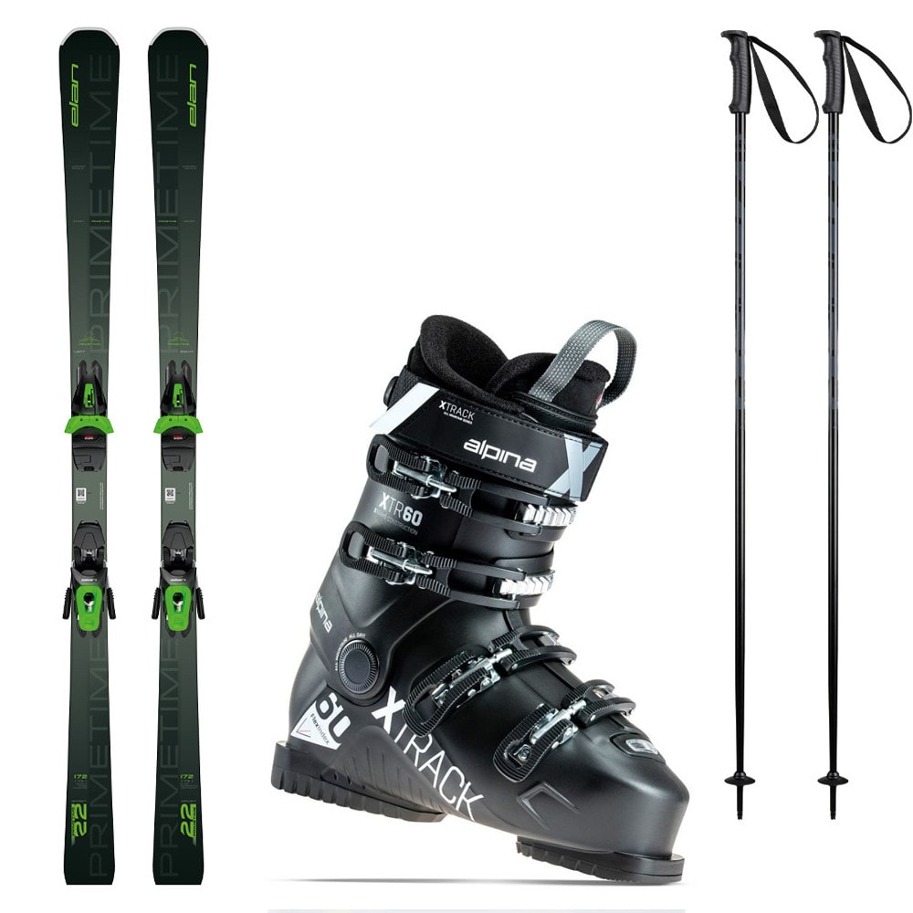 Lyžiarsky set ELAN Primetime 22 Sport PS s viazaním + lyžiarky Alpina + palice - SETY - Lyže + Lyžiarky - 1