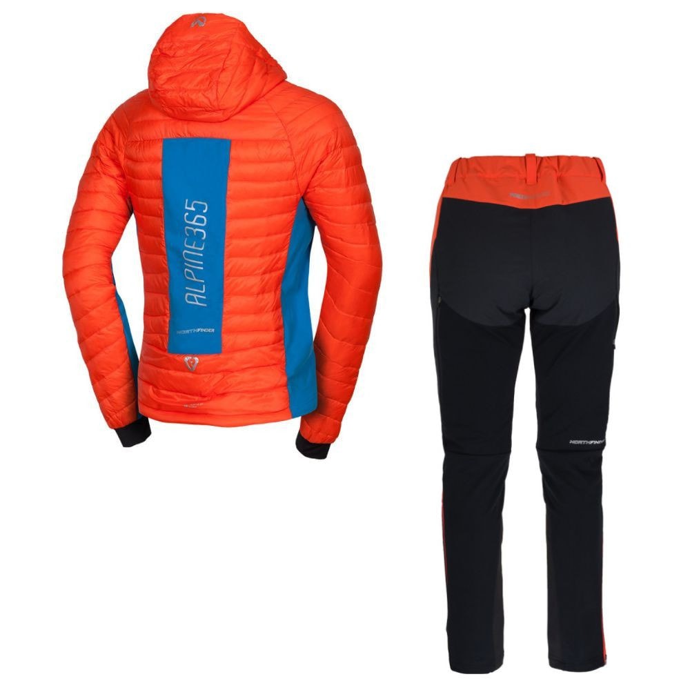 Skitouringový komplet NORTHFINDER Primaloft Budin + NORTHFINDER Rysy Orange - SETY - Skialpové oblečenie - 2