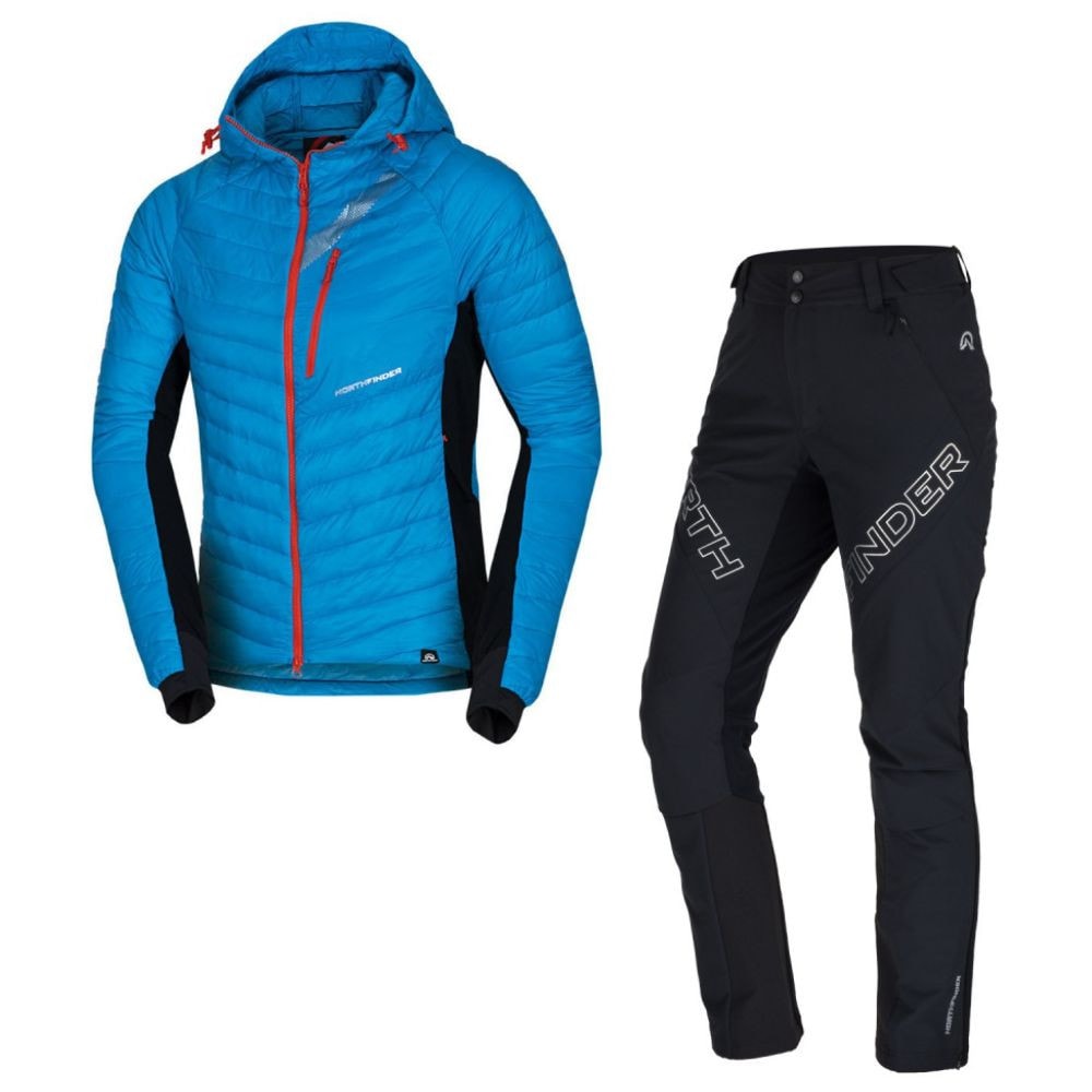 Skitouringový komplet NORTHFINDER Primaloft Budin Blue + NORTHFINDER Rysy Black - SETY - Skialpové oblečenie - 1