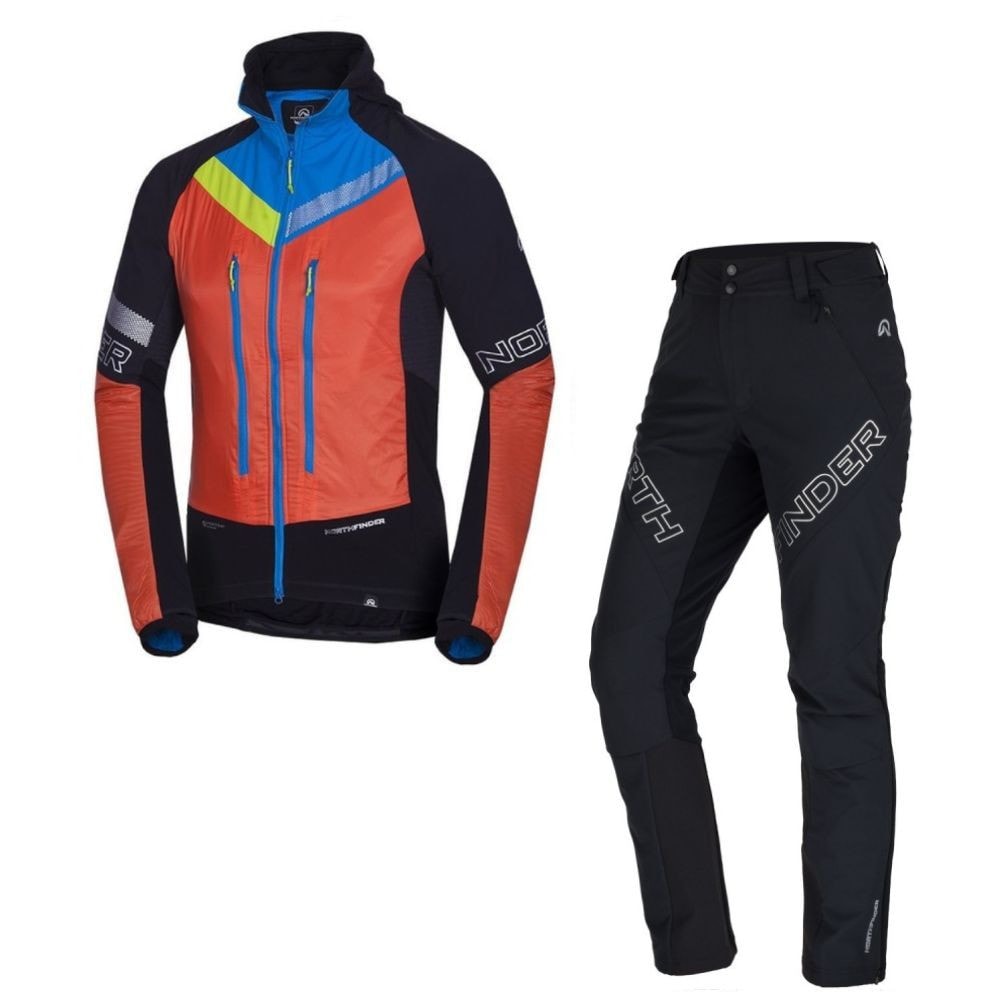 Skialpový komplet NORTHFINDER Solisko Polartec Alpha Direct Black/Orange + NORTHFINDER Rysy Black - SETY - Skialpové oblečenie - 1