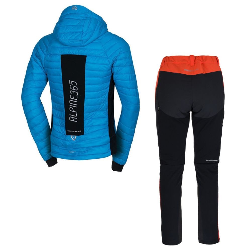 Skitouringový komplet NORTHFINDER Primaloft Budin Blue + NORTHFINDER Rysy Orange - SETY - Skialpové oblečenie - 2
